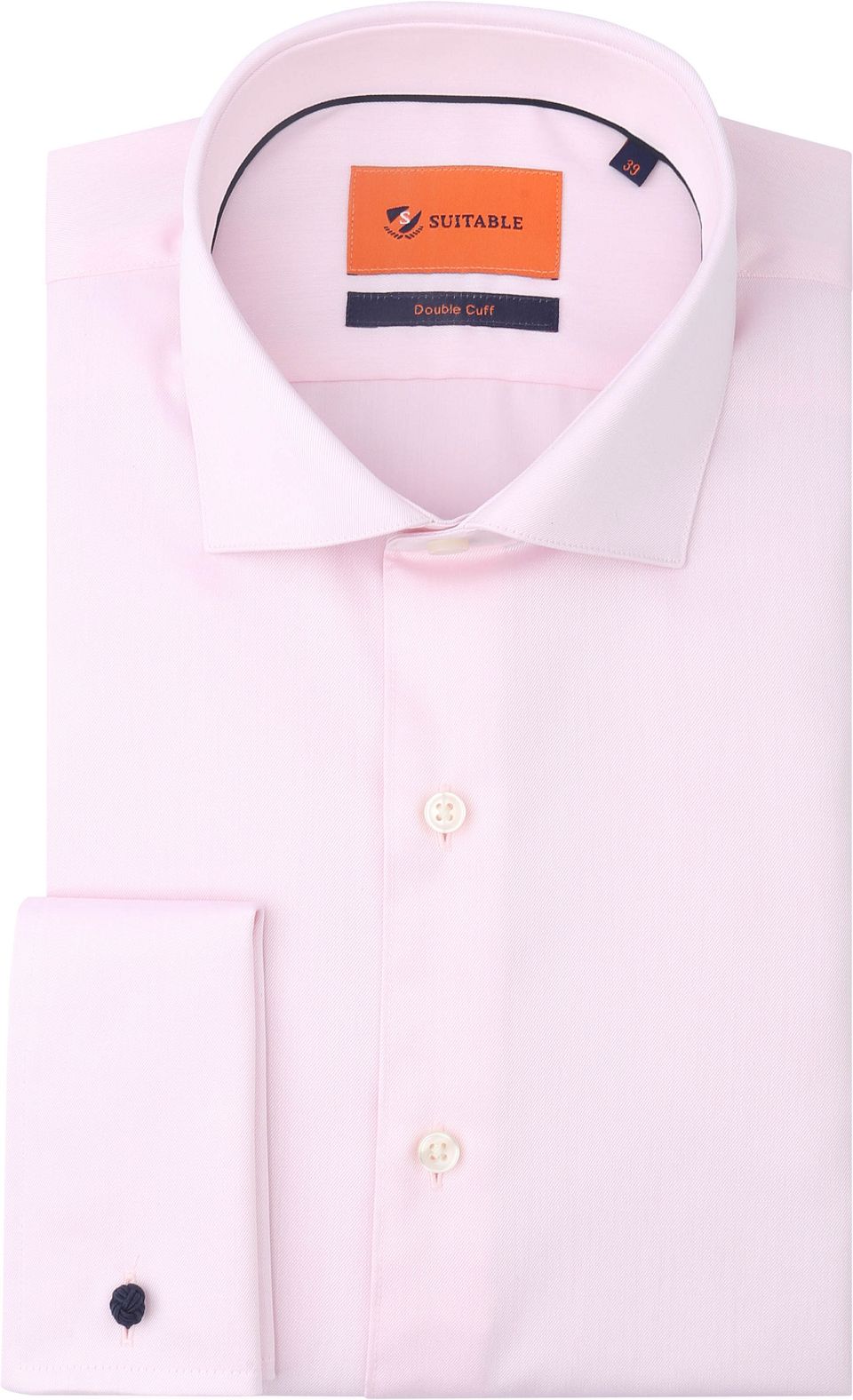 Skjorta med Dubbel Manschett Rosa Storlek