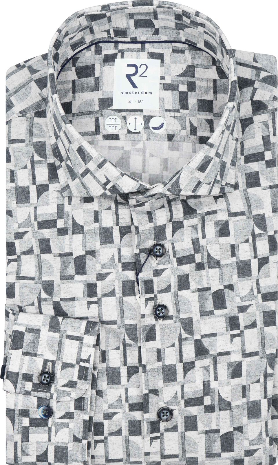 R2 Poplinskjorta Retro Print