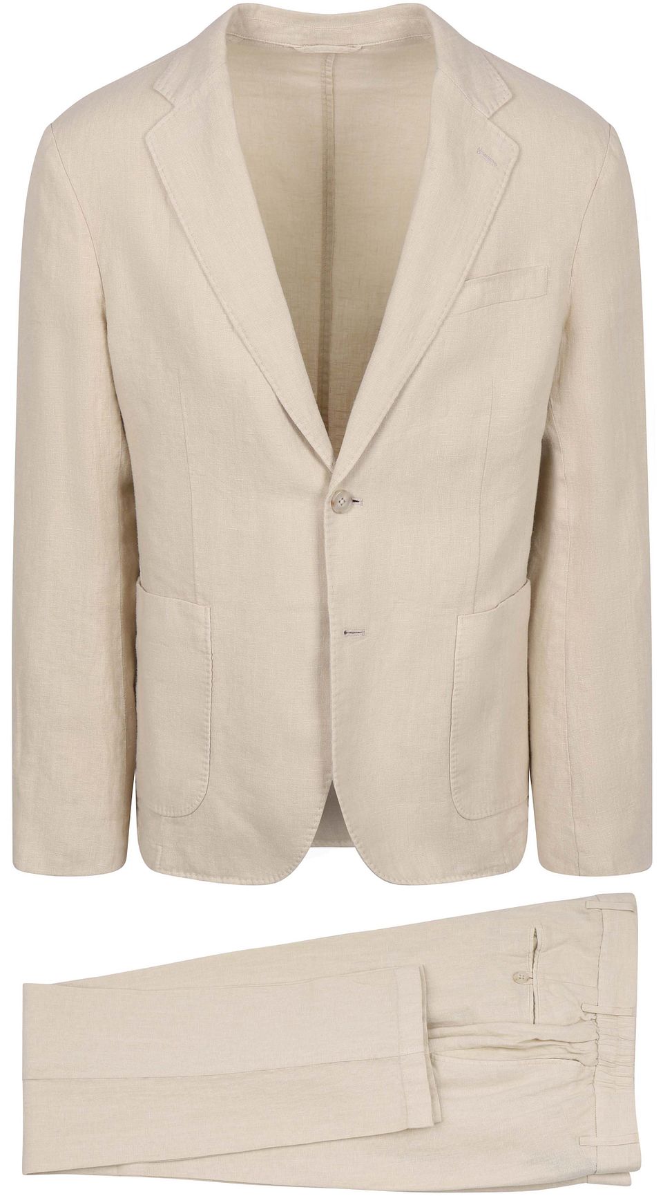 Washed Linne Suit Ecru Beige Off-White