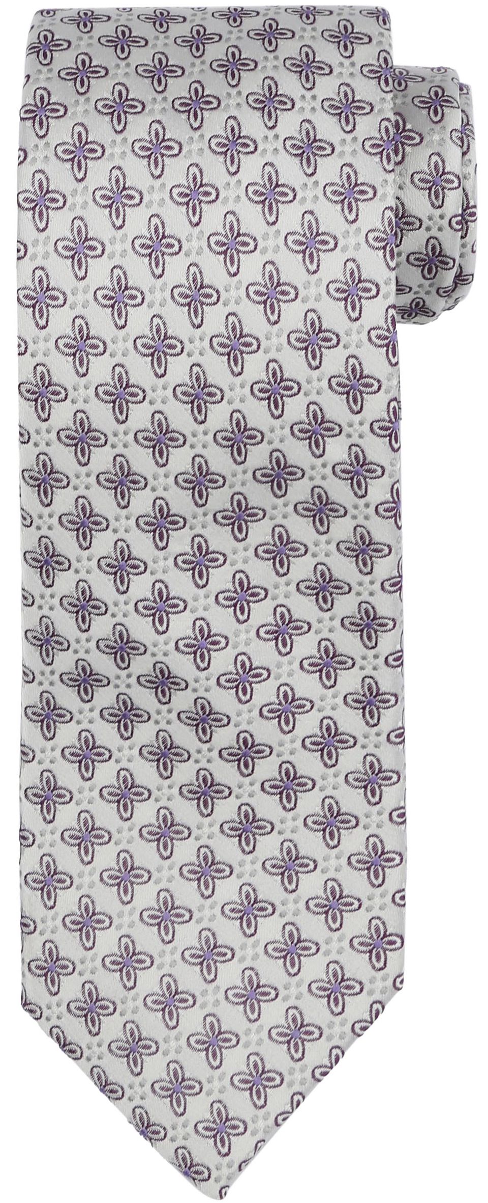Sidenslips Blommönstrad Brun Vit