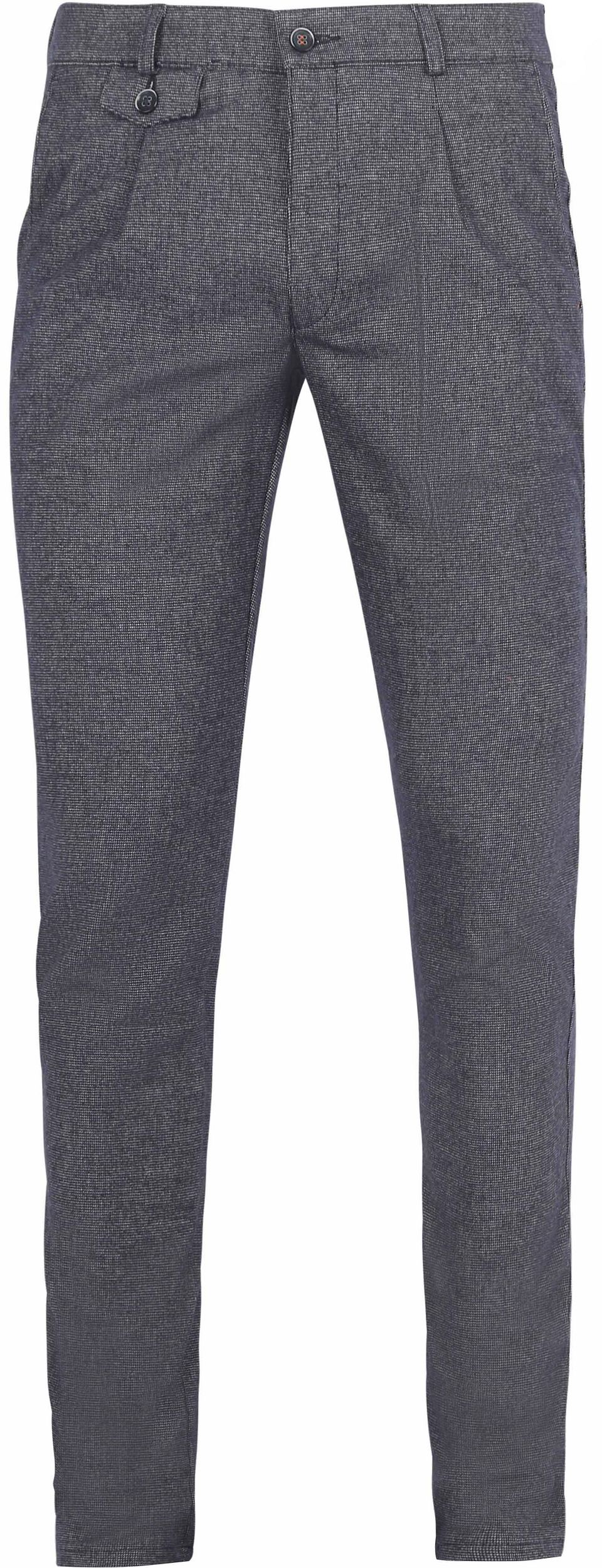 Chino Pico Pleat Navy Blå Mörkblå Storlek