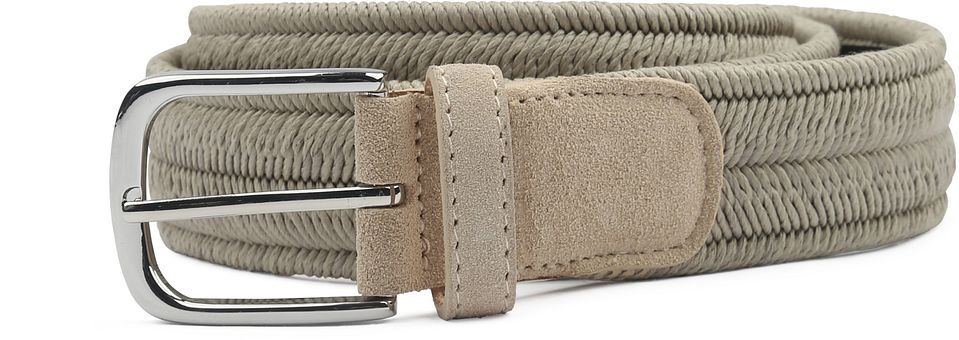 Vaxat Vävt Bälte Beige Khaki Storlek