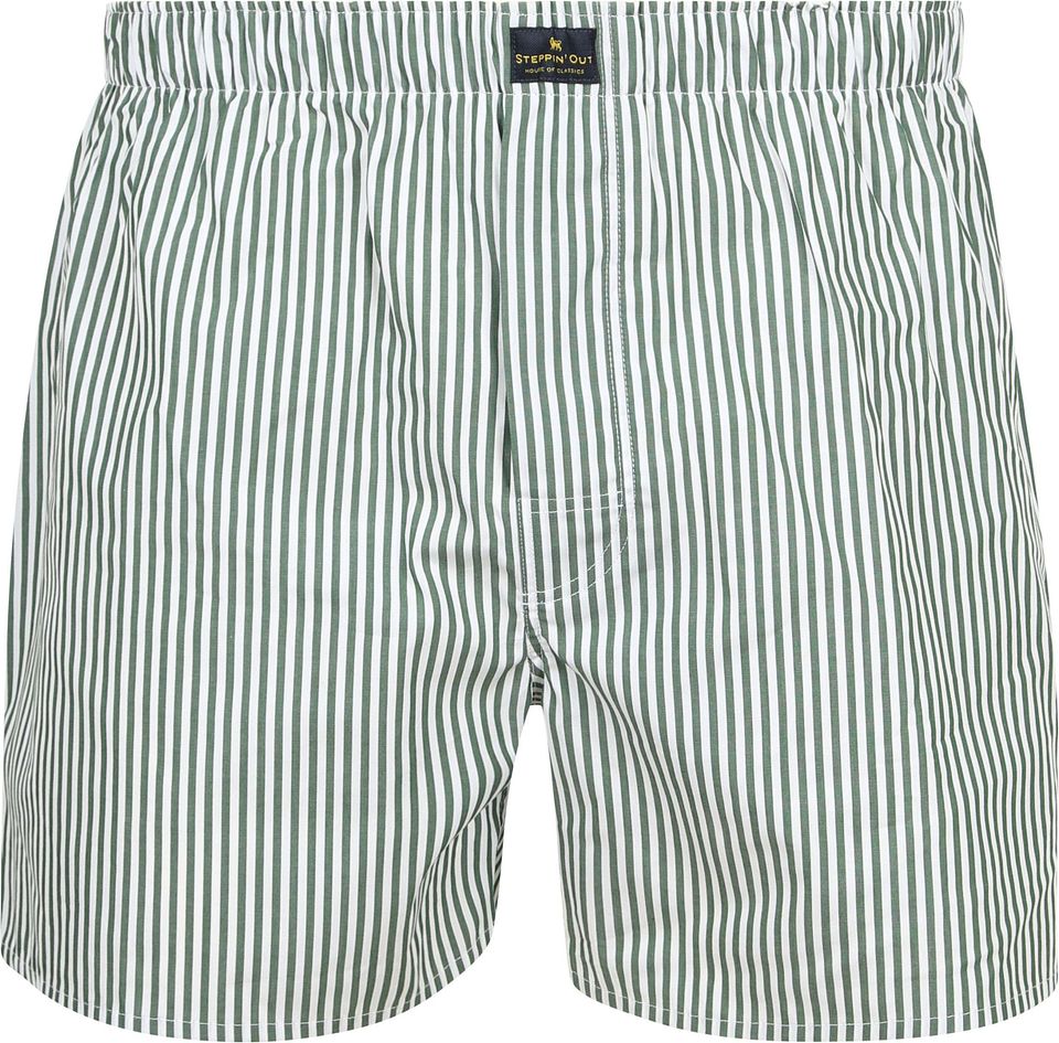 Steppin’ Out Boxershorts Stripe Grön Storlek