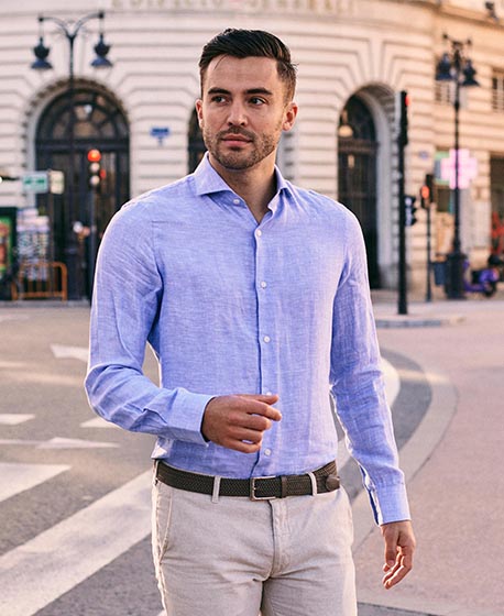 GROENE-OVERHEMD-BRUINE-CHINO