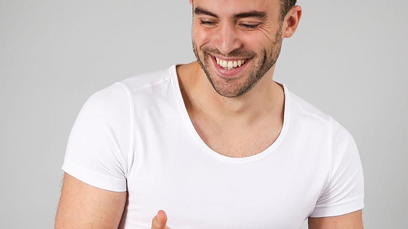 Basic T-shirt met brede ronde hals kopen? Morgen in huis - Suitable