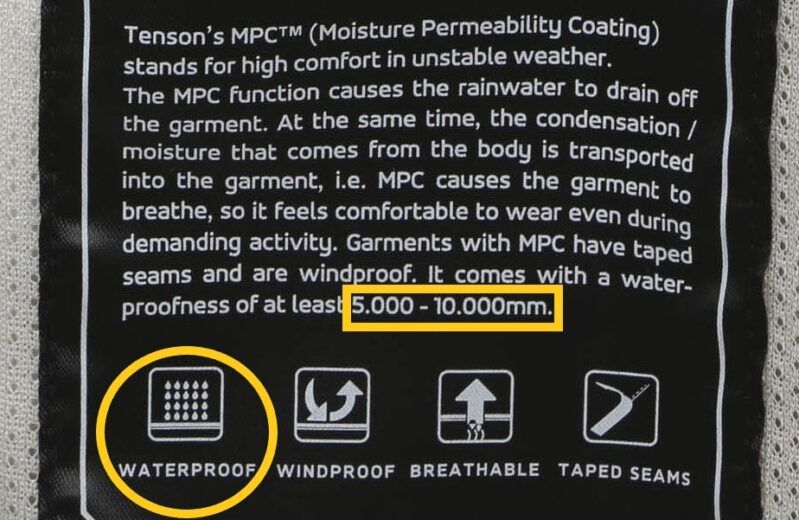 Tenson care label