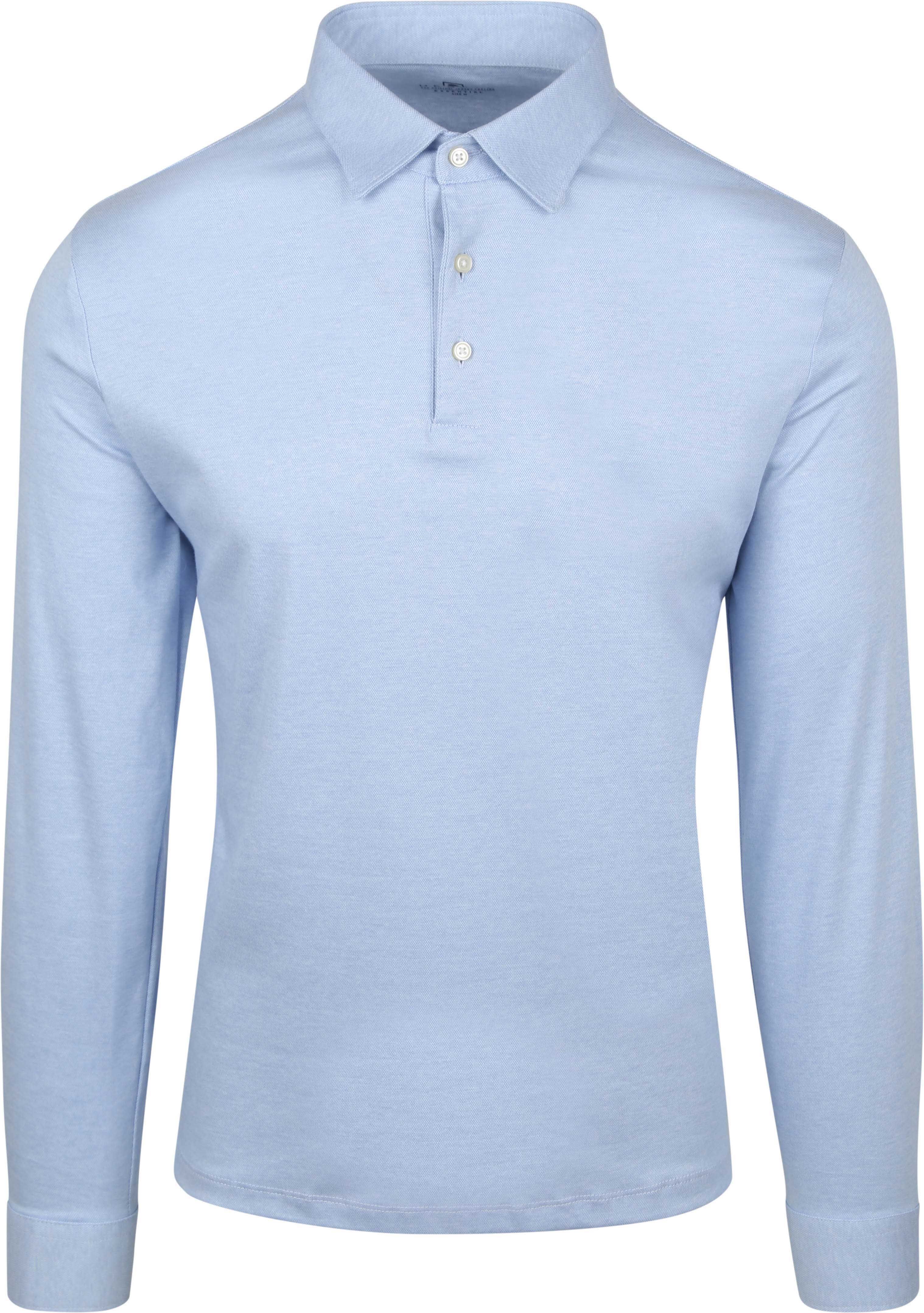 Poloshirt Longsleeve Essential Bleu Clair