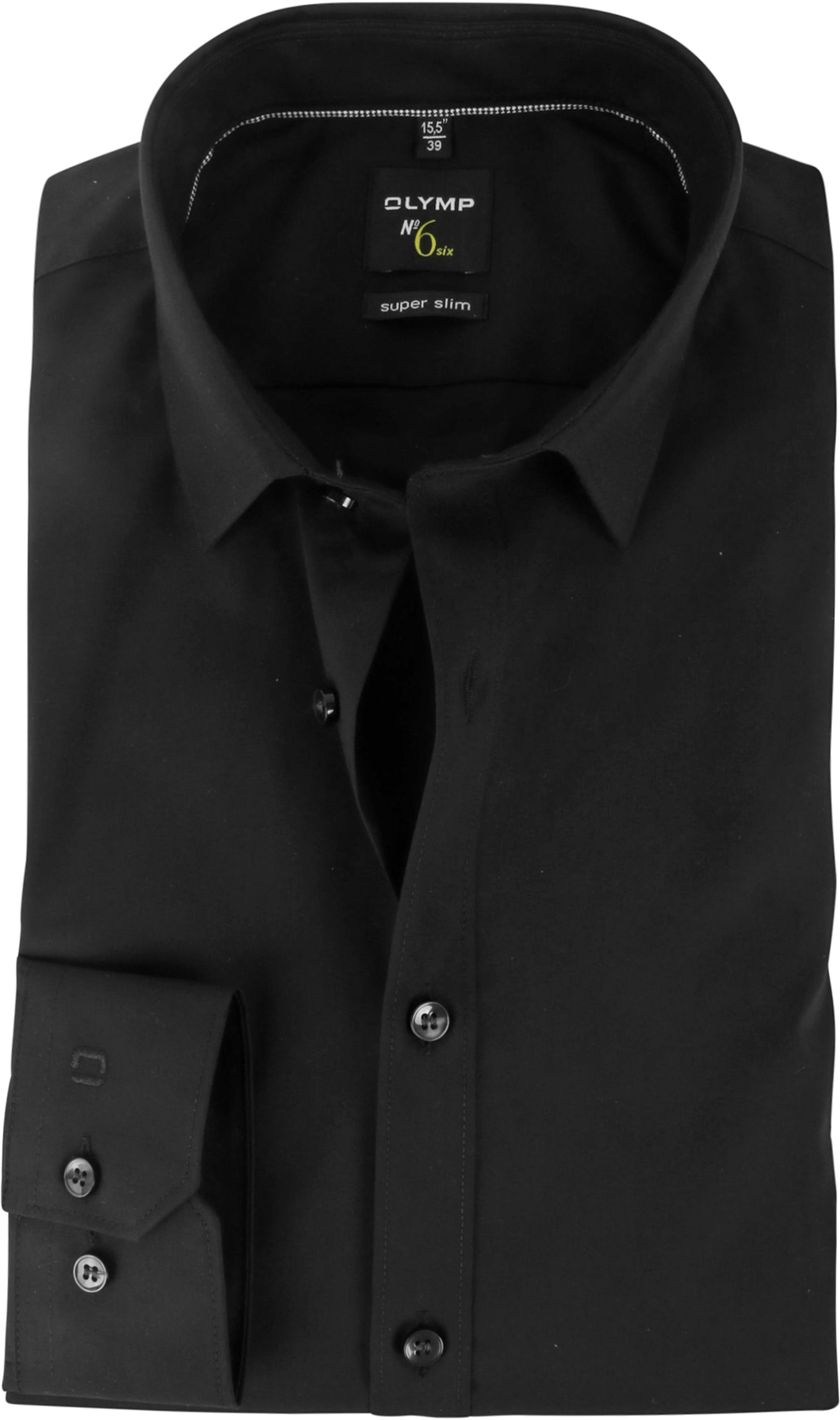No&#039;6 six Super Slim Fit Overhemd Zwart